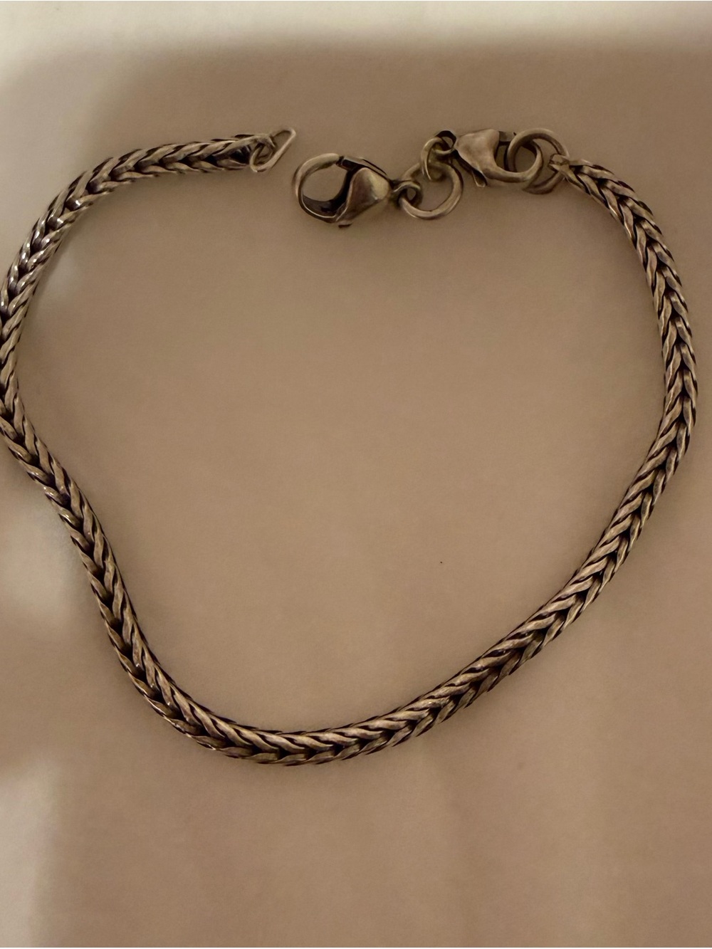 Trollbead Sterling Silver Braided Chain Bracelet - Silver